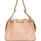 Small 25 Hobo Bag Light Pink Caviar Antique Gold Hardware
