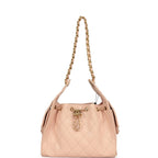 Small 25 Hobo Bag Light Pink Caviar Antique Gold Hardware