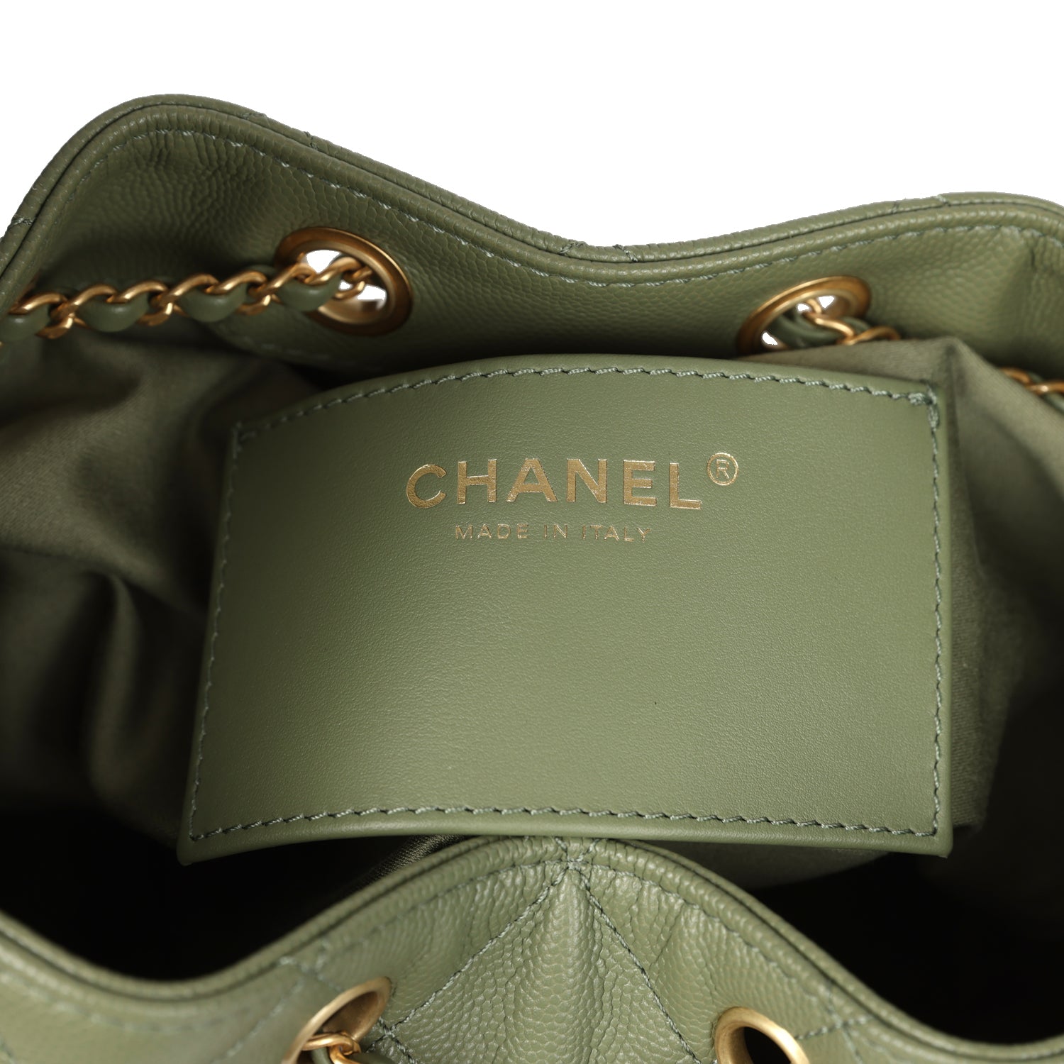 Small 25 Hobo Bag Green Caviar Antique Gold Hardware