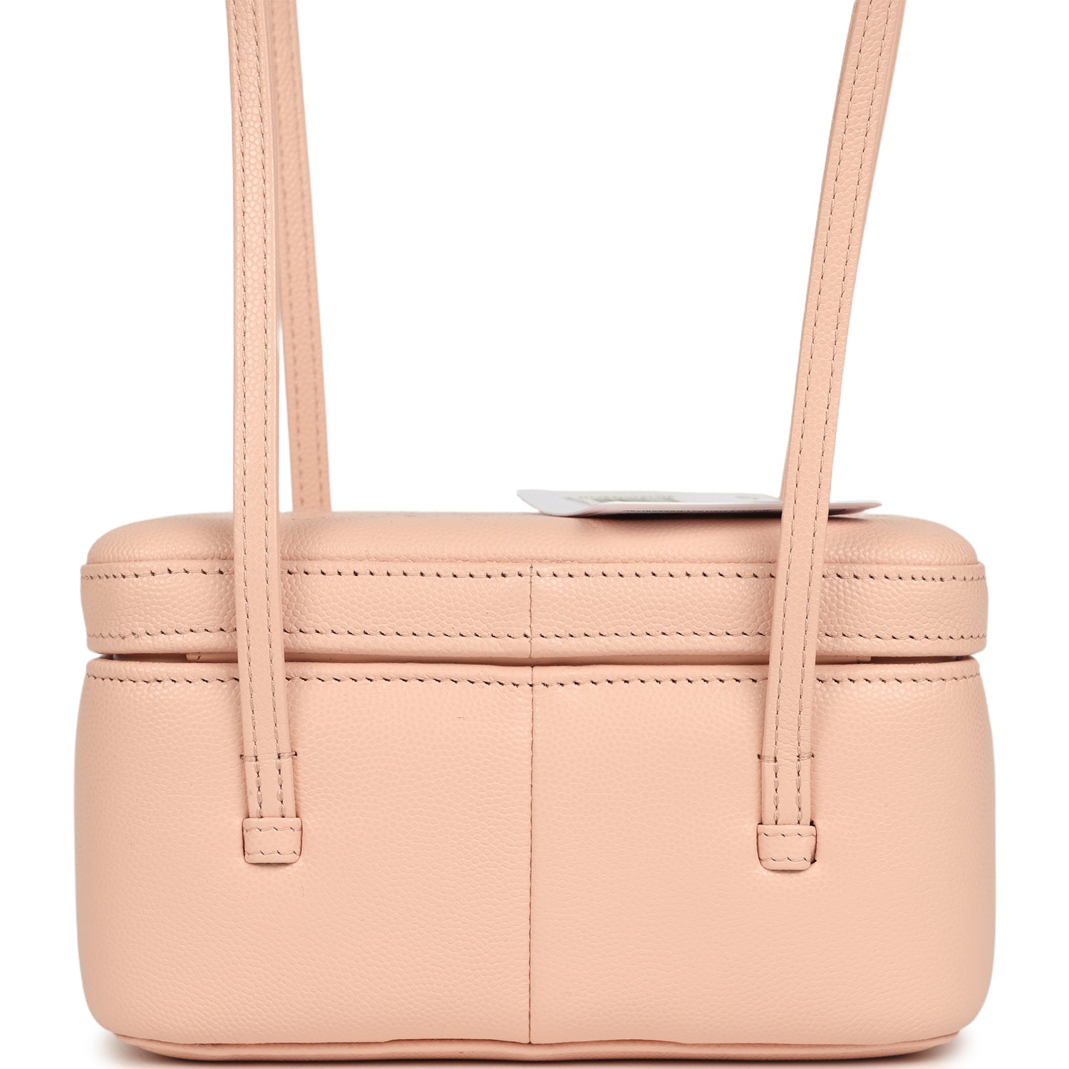 Preppy Coco Long Vanity with Straps Light Pink Shiny Caviar Brushed Gold Hardware