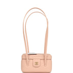 Preppy Coco Long Vanity with Straps Light Pink Shiny Caviar Brushed Gold Hardware