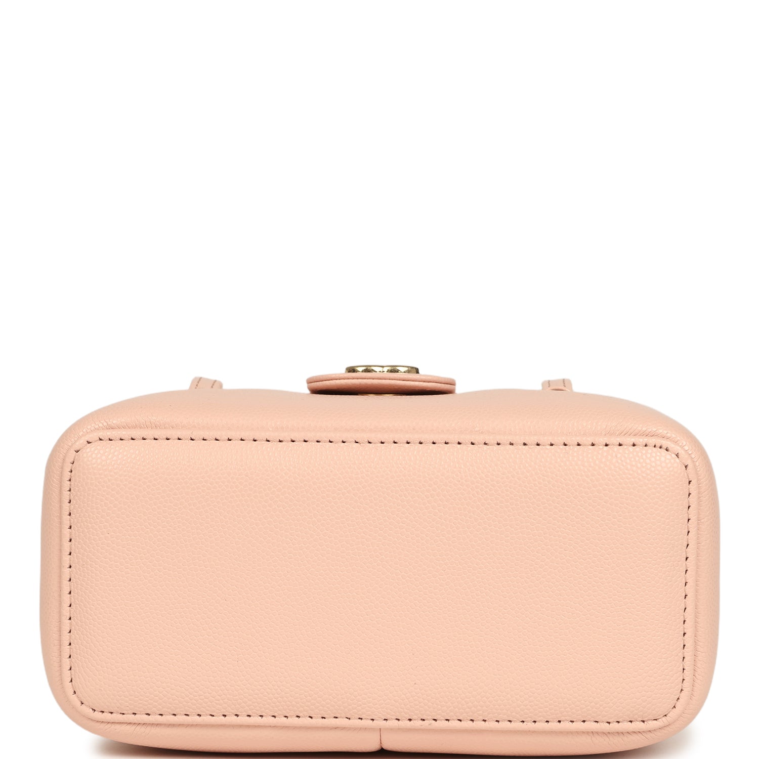 Preppy Coco Long Vanity with Straps Light Pink Shiny Caviar Brushed Gold Hardware