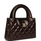 Small Kelly Shopper Metallic Dark Bronze Calfskin Brushed Light Gold Hardware