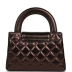 Small Kelly Shopper Metallic Dark Bronze Calfskin Brushed Light Gold Hardware