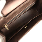 Small Kelly Shopper Metallic Dark Bronze Calfskin Brushed Light Gold Hardware