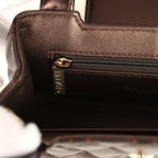 Small Kelly Shopper Metallic Dark Bronze Calfskin Brushed Light Gold Hardware