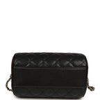 Mini Timeless Classic Barrel Bag with Chain Black Shiny Caviar Light Gold Hardware
