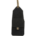 Medium 25 Hobo Bag Black Washed Denim Antique Gold Hardware