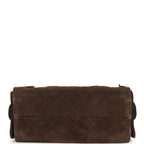 Mini 25 Hobo Bag Dark Brown Suede Antique Gold Hardware