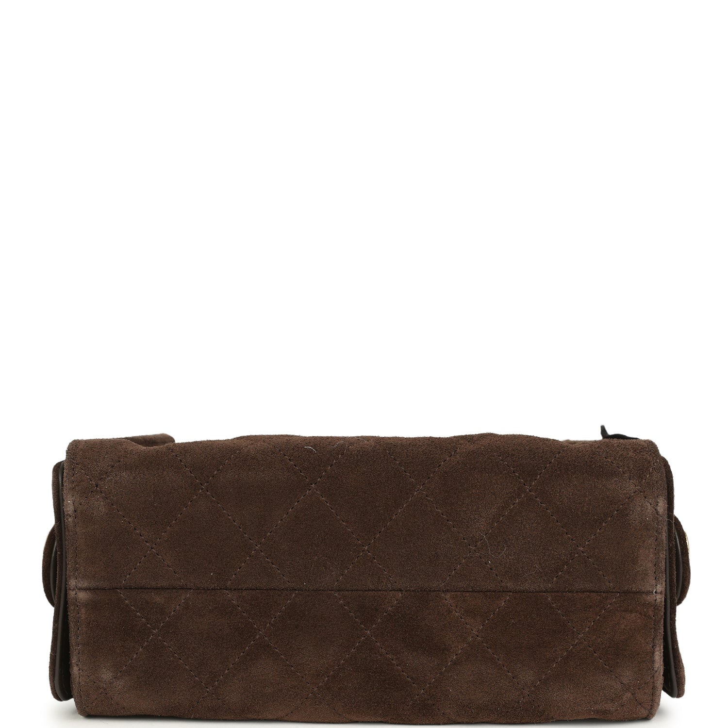 Mini 25 Hobo Bag Dark Brown Suede Antique Gold Hardware