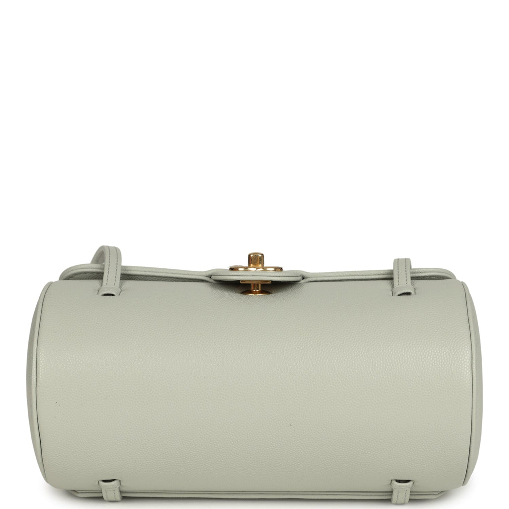 Preppy Coco Bowling Bag Light Green Shiny Caviar Brushed Gold Hardware