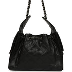 Small 25 Hobo Bag Black Shiny Caviar Aged Ruthenium Hardware