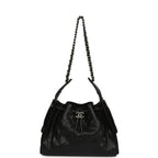Small 25 Hobo Bag Black Shiny Caviar Aged Ruthenium Hardware