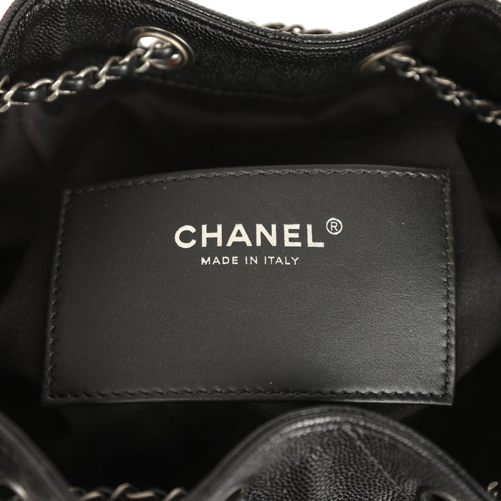 Small 25 Hobo Bag Black Shiny Caviar Aged Ruthenium Hardware