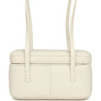 Preppy Coco Long Vanity with Straps White Shiny Caviar Brushed Gold Hardware