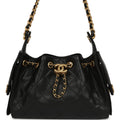 Mini 25 Hobo Bag Black Caviar Antique Gold Hardware