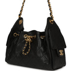 Mini 25 Hobo Bag Black Caviar Antique Gold Hardware