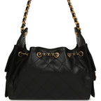 Mini 25 Hobo Bag Black Caviar Antique Gold Hardware