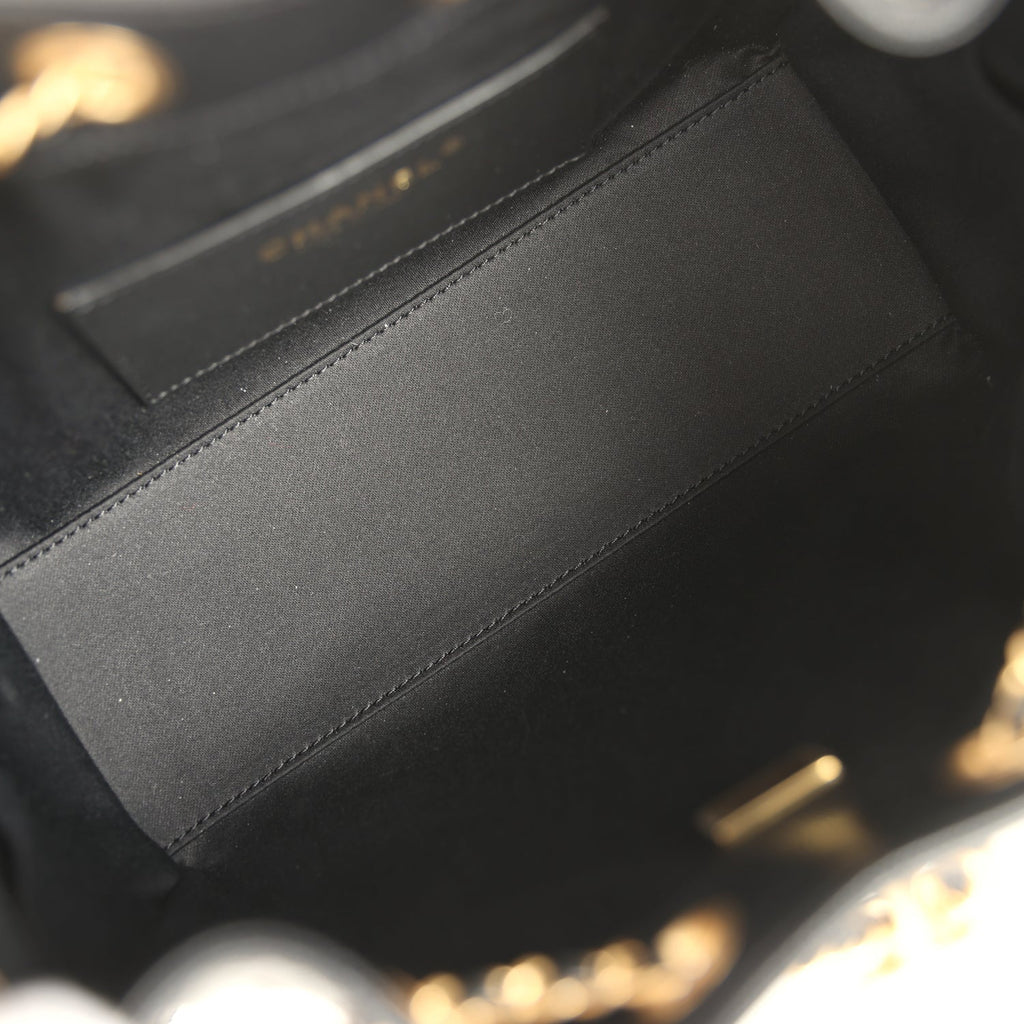 Mini 25 Hobo Bag Black Caviar Antique Gold Hardware
