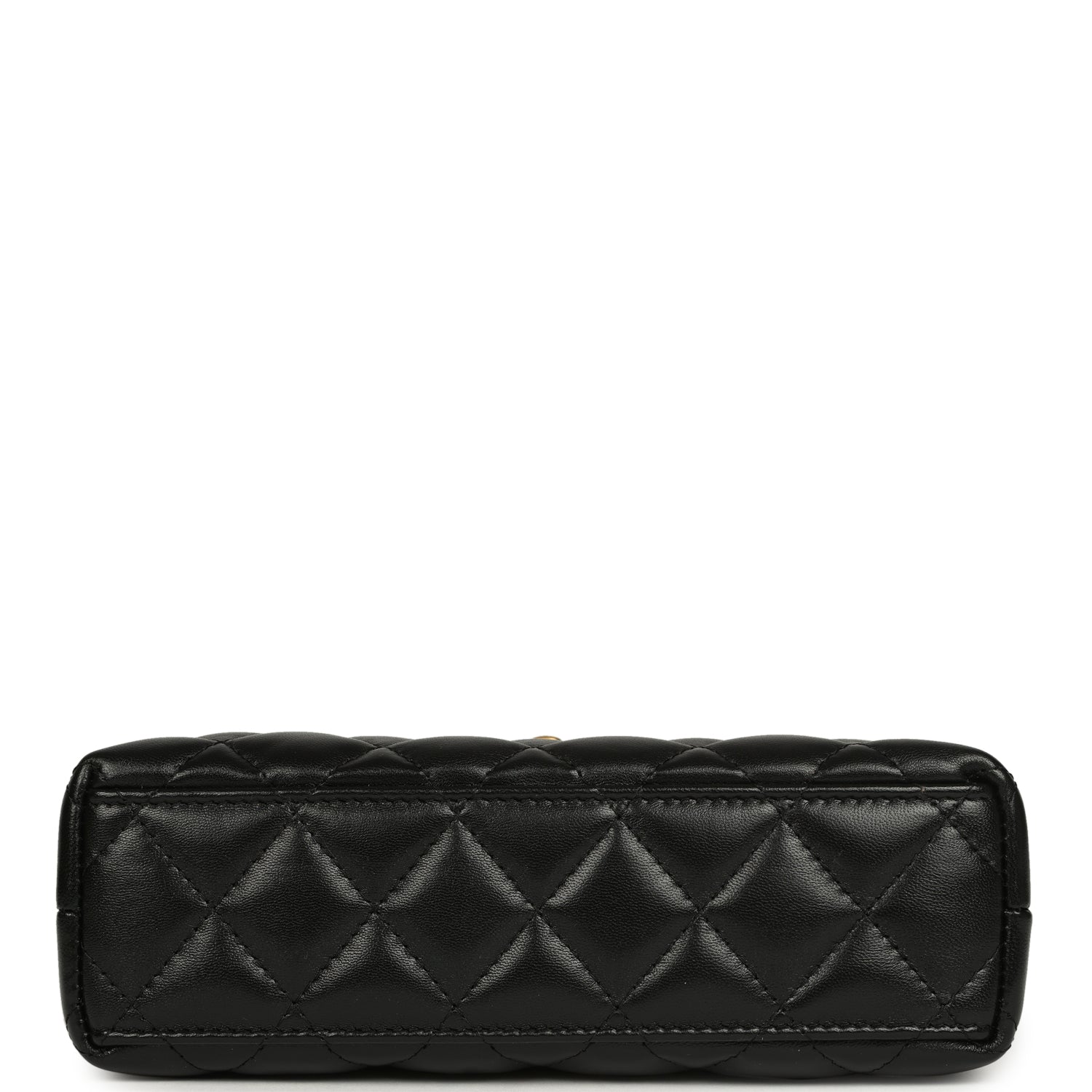 Small Kelly Shopper Black Shiny Aged Calfskin Brushed Gold Hardware