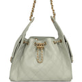 Small 25 Hobo Bag Light Green Caviar Antique Gold Hardware