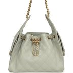 Small 25 Hobo Bag Light Green Caviar Antique Gold Hardware