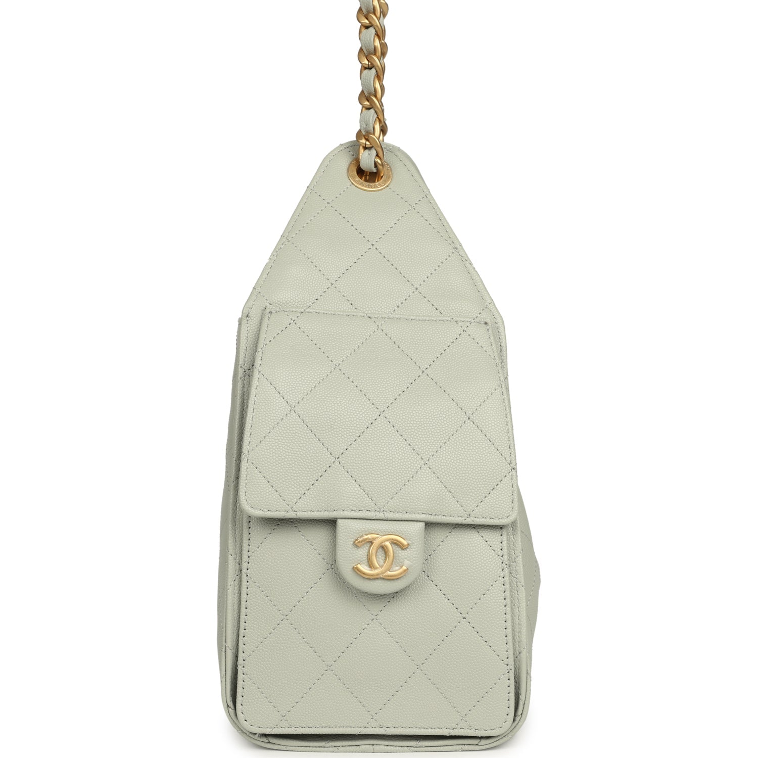 Small 25 Hobo Bag Light Green Caviar Antique Gold Hardware