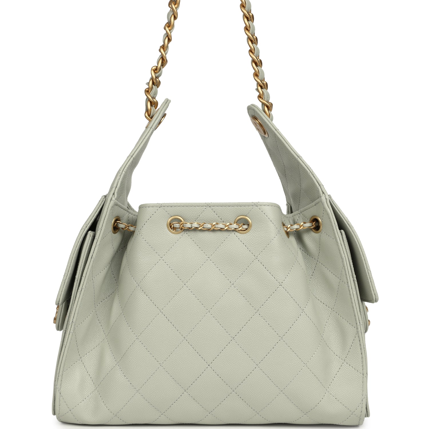 Small 25 Hobo Bag Light Green Caviar Antique Gold Hardware