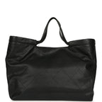 Maxi Coco Shopping Bag Black Caviar Brushed Gold Hardware