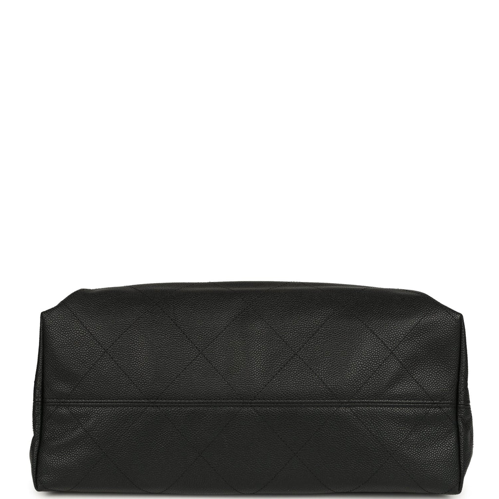 Maxi Coco Shopping Bag Black Caviar Brushed Gold Hardware