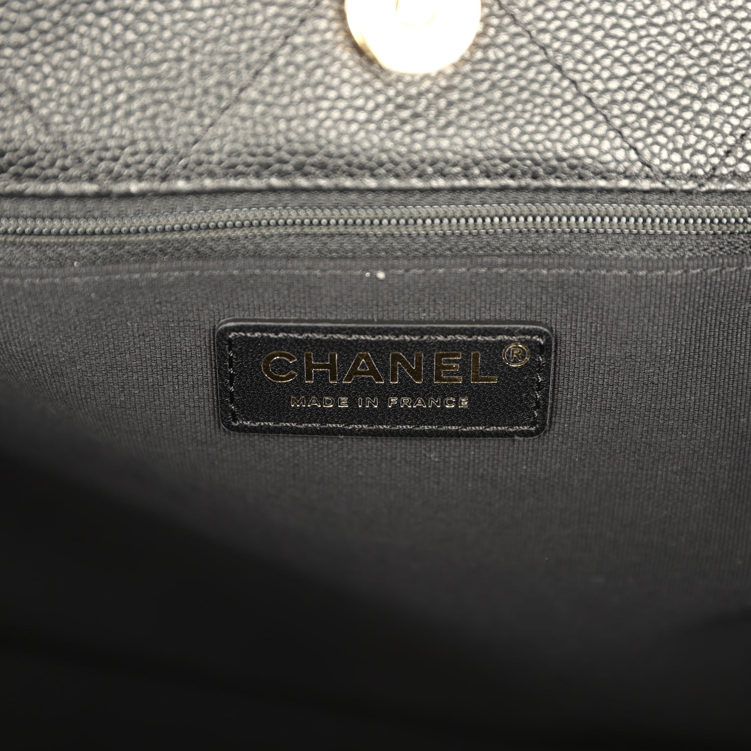 Maxi Coco Shopping Bag Black Caviar Brushed Gold Hardware