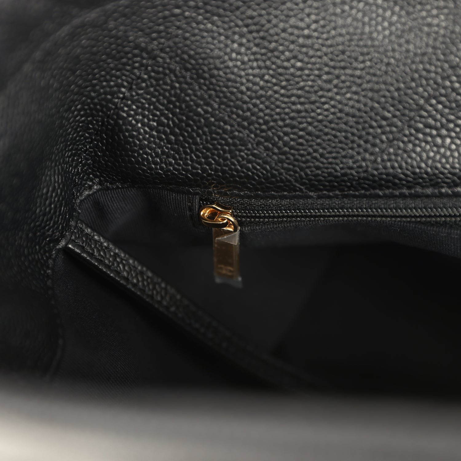 Maxi Coco Shopping Bag Black Caviar Brushed Gold Hardware