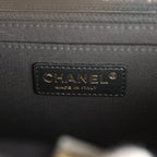 Double You Flap Backpack Black Denim Antique Gold Hardware