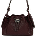 Mini 25 Hobo Bag Burgundy Caviar Aged Ruthenium Hardware