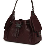 Mini 25 Hobo Bag Burgundy Caviar Aged Ruthenium Hardware
