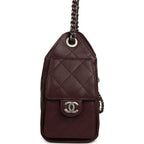 Mini 25 Hobo Bag Burgundy Caviar Aged Ruthenium Hardware