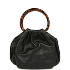 Small Pouch Black Shiny Lambskin Tortoiseshell Hardware