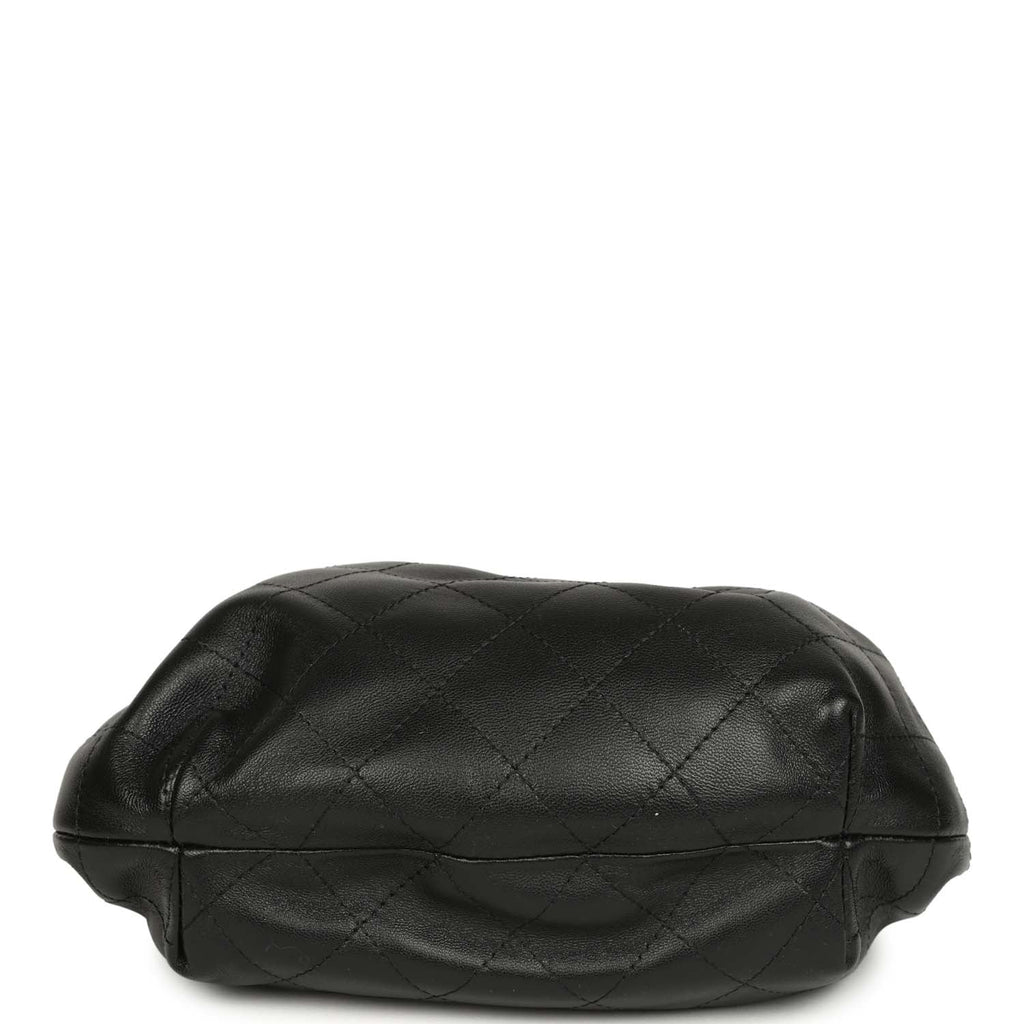 Small Pouch Black Shiny Lambskin Tortoiseshell Hardware