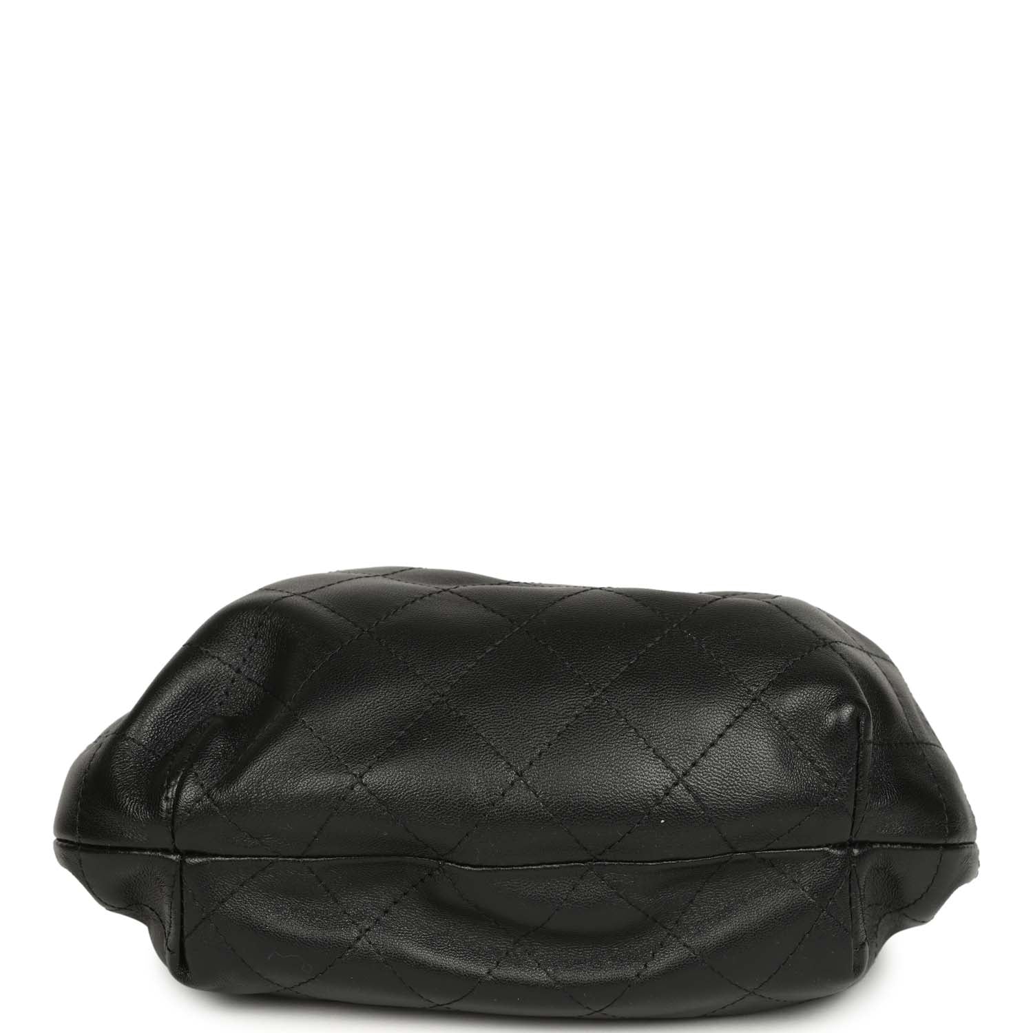 Small Pouch Black Shiny Lambskin Tortoiseshell Hardware