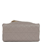 Medium 25 Hobo Bag Dark Grey Caviar Antique Gold Hardware