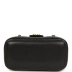 Preppy Coco Long Vanity with Straps Black Shiny Caviar Brushed Gold Hardware