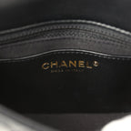 Heart Charms Mini Square Flap Bag Black Lambskin Enamel Light Gold Hardware