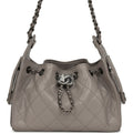 Mini 25 Hobo Bag Dark Grey Caviar Aged Ruthenium Hardware