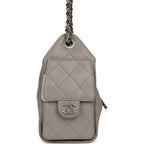 Mini 25 Hobo Bag Dark Grey Caviar Aged Ruthenium Hardware