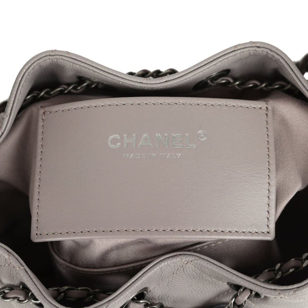 Mini 25 Hobo Bag Dark Grey Caviar Aged Ruthenium Hardware