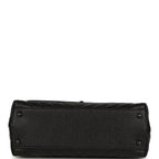 Medium Chevron Coco Top Handle So Black Shiny Caviar Black Hardware