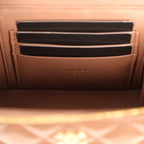 Small Tortoiseshell Top Handle Vanity Case Brown Shiny Lambskin Light Gold Hardware