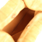 Small Pouch Beige Suede Tortoiseshell Hardware