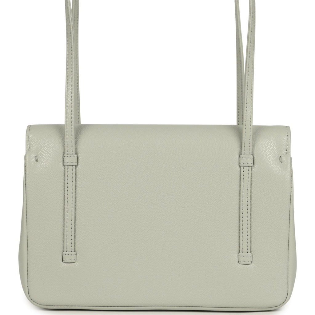 Small Preppy Coco Flap Bag Light Green Shiny Caviar Brushed Gold Hardware