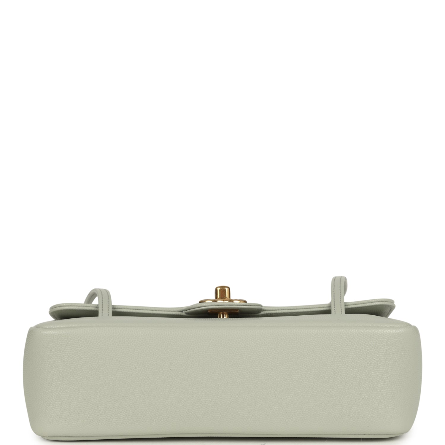 Small Preppy Coco Flap Bag Light Green Shiny Caviar Brushed Gold Hardware